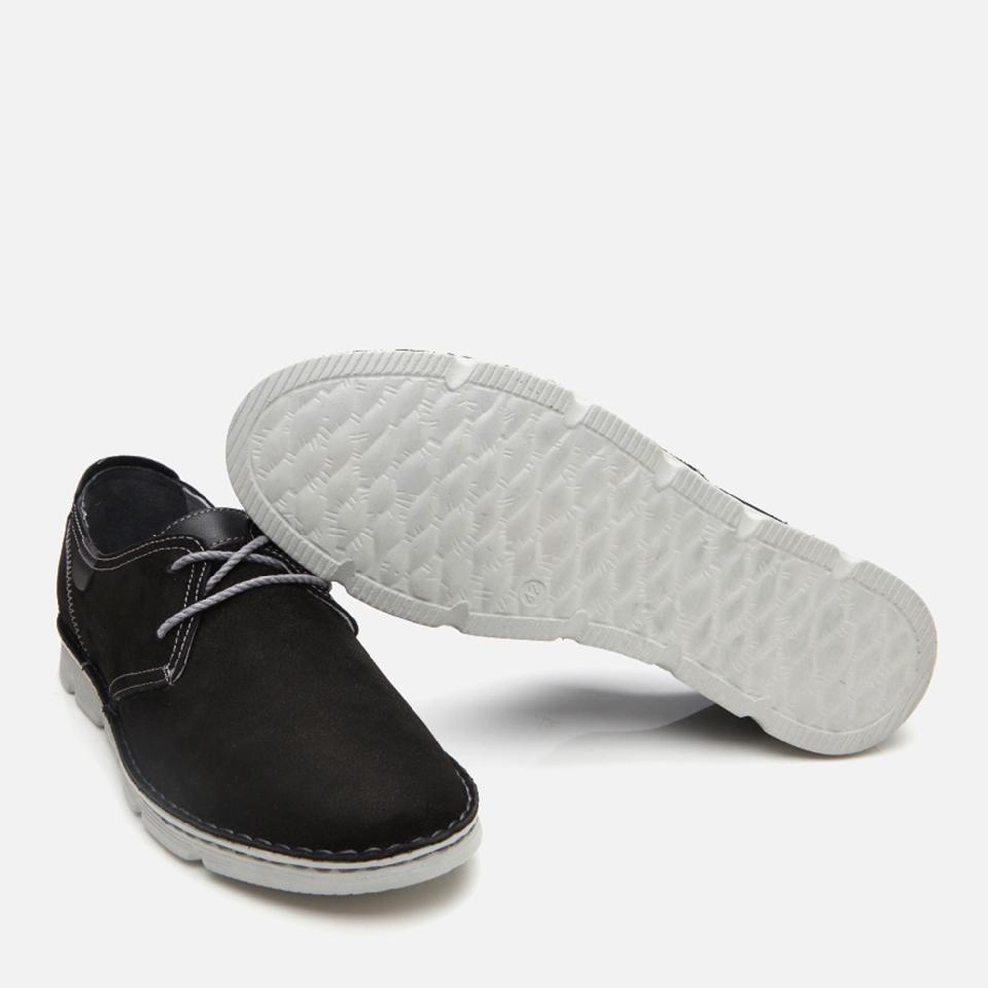 Erkek Nubuk Deri Siyah Ultra Hafif Tabanlı Günlük Ayakkabı