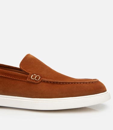  Erkek Süet Deri Taba Günlük Loafer