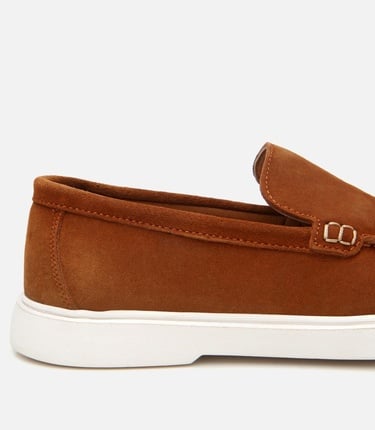  Erkek Süet Deri Taba Günlük Loafer