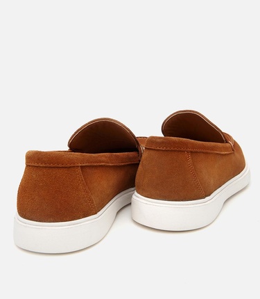  Erkek Süet Deri Taba Günlük Loafer