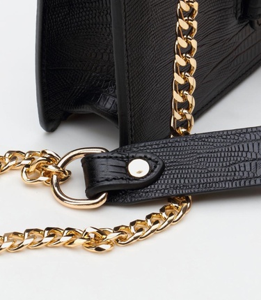  Kadın Deri Siyah Omuz Çantası