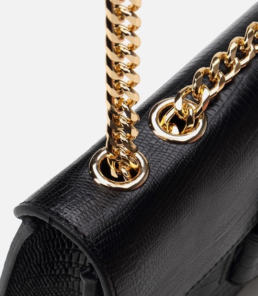  Kadın Deri Siyah Omuz Çantası