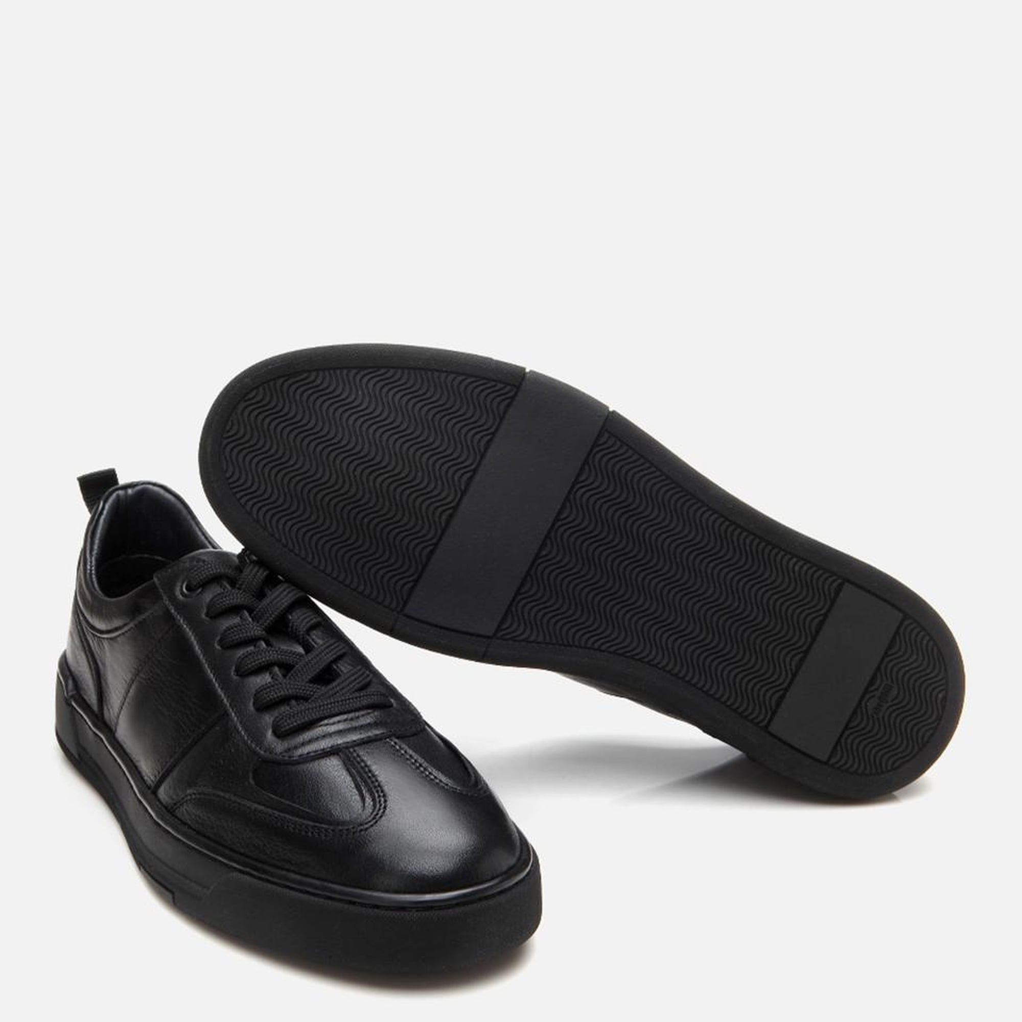 Erkek Deri Siyah Spor Ayakkabı