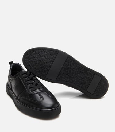  Erkek Deri Siyah Spor Ayakkabı