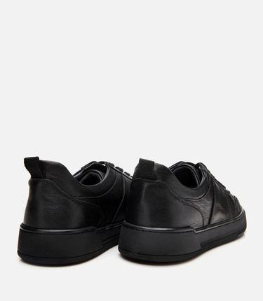  Erkek Deri Siyah Spor Ayakkabı