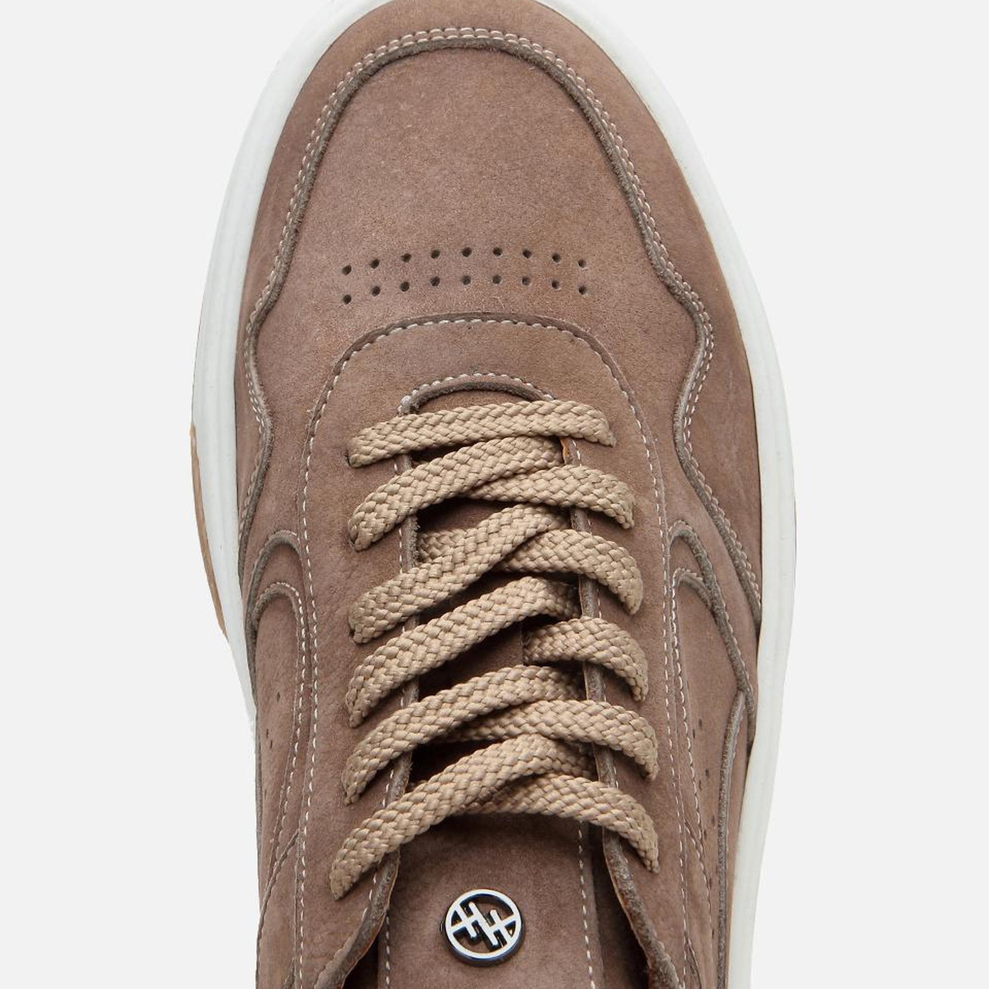 Erkek Nubuk Deri Yüksek Tabanlı Bej Spor Ayakkabı