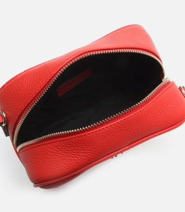  Kadın Deri Kırmızı Mini (Çapraz) Çanta