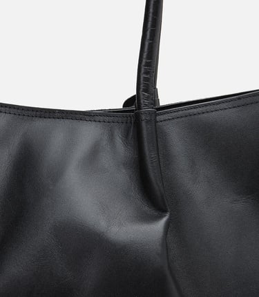  Kadın Deri Siyah Tote Çanta