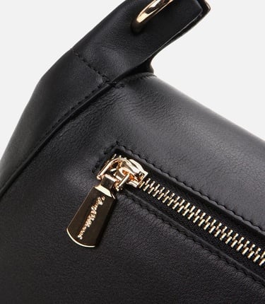  Kadın Deri Siyah Omuz Çantası