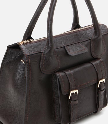  Kadın Deri Kahverengi Omuz Çantası