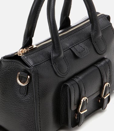  Kadın Deri Siyah Omuz Çantası