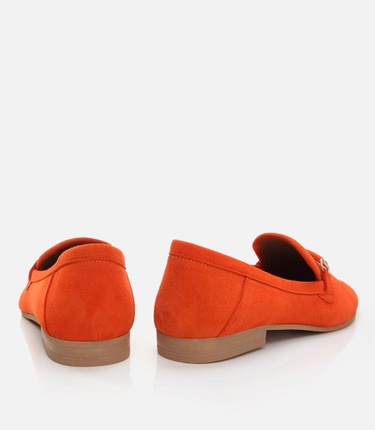  Kadın Deri Turuncu Loafer