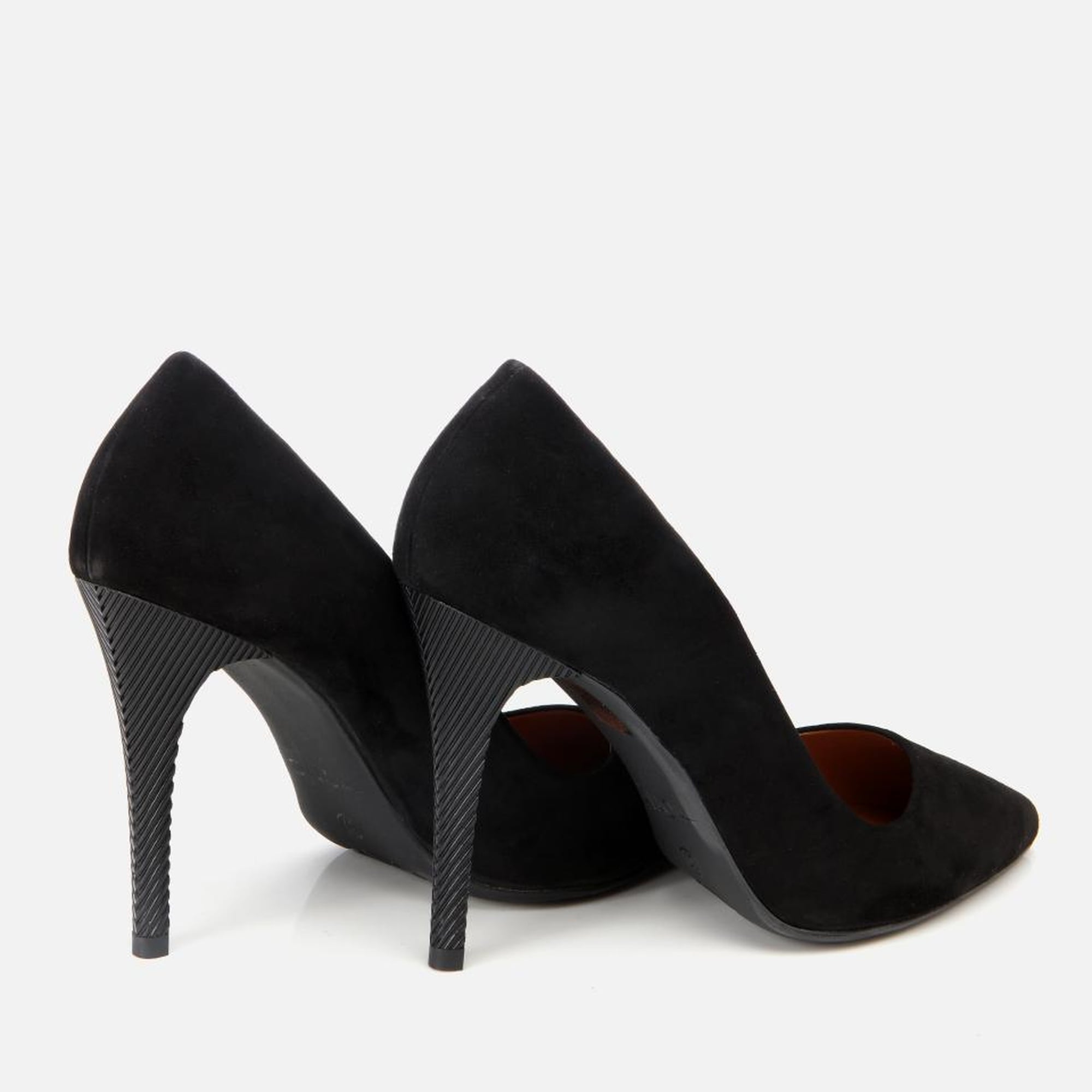 Kadın Süet Deri Siyah Stiletto