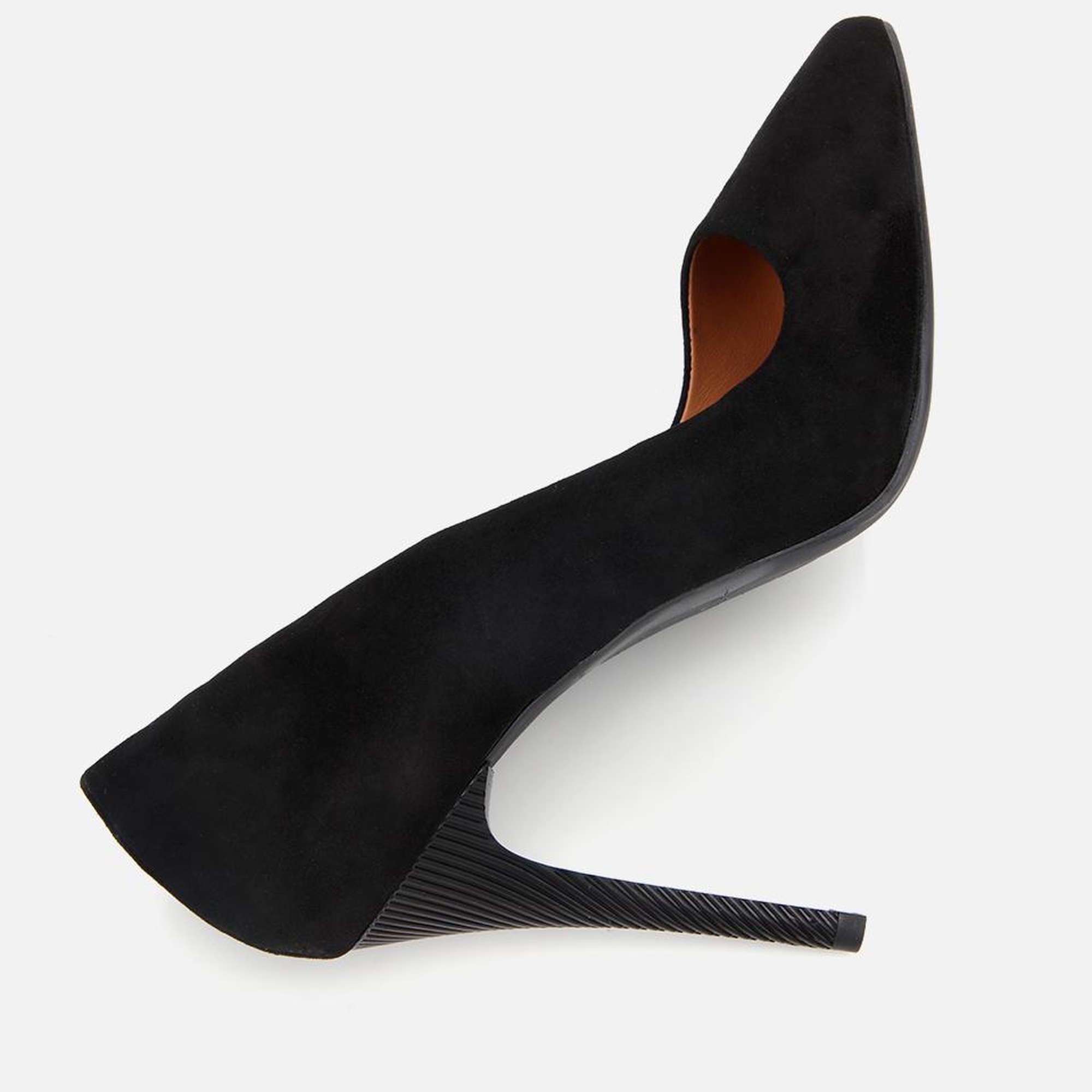 Kadın Süet Deri Siyah Stiletto