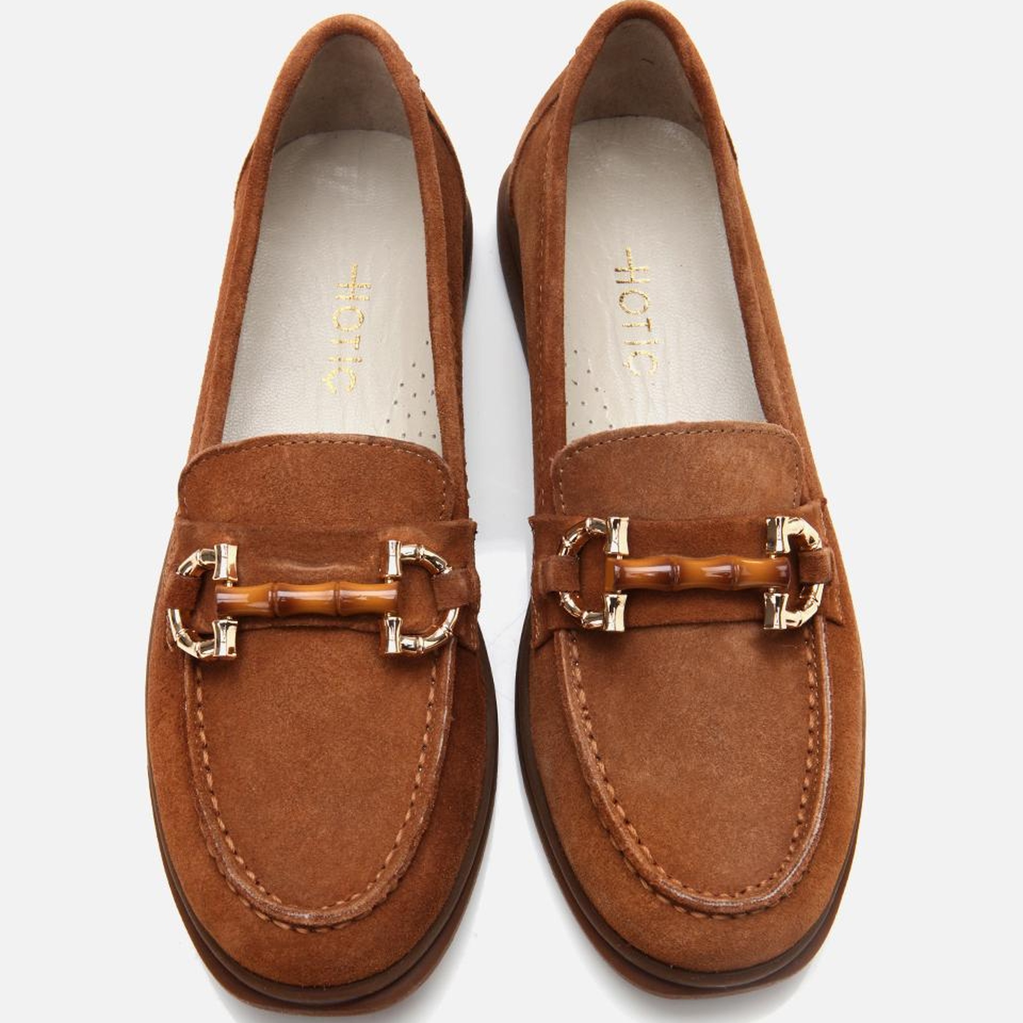 Kadın Süet Deri Taba Tokalı Günlük Loafer