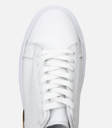  Erkek Deri Beyaz Hafif Tabanlı Spor Ayakkabı