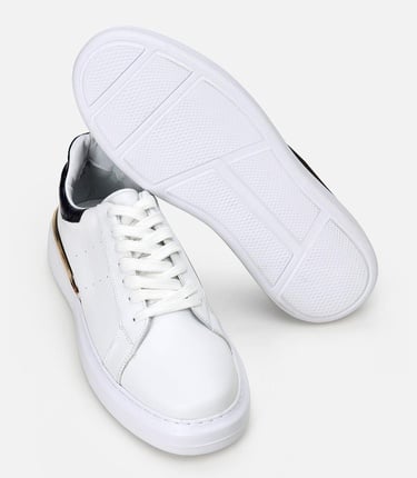  Erkek Deri Beyaz Hafif Tabanlı Spor Ayakkabı