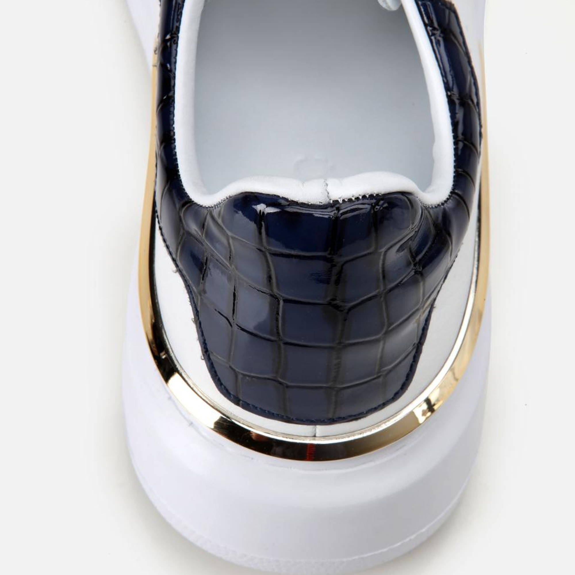 Erkek Deri Beyaz Hafif Tabanlı Spor Ayakkabı