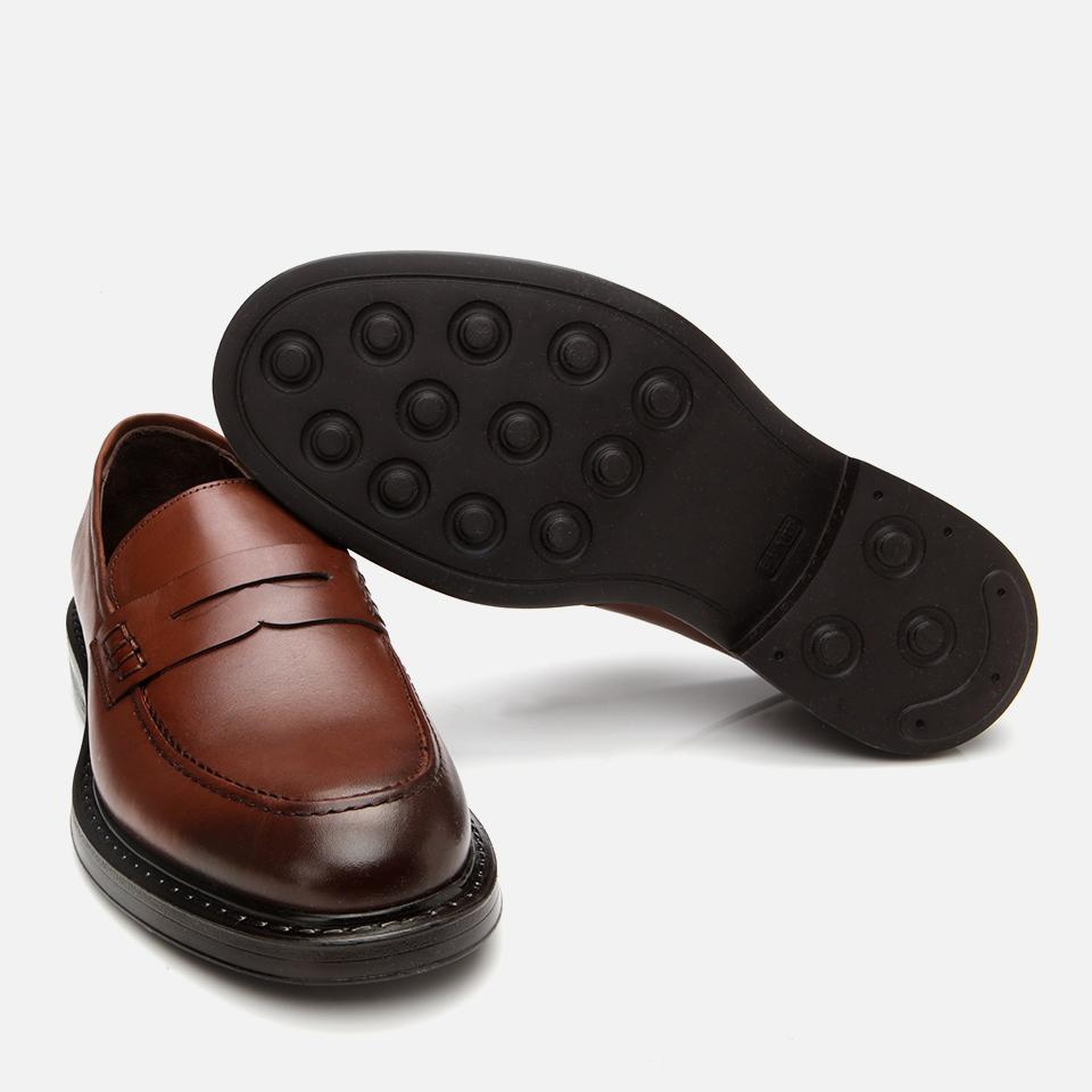 Erkek Deri Kahverengi Ultra Hafif Tabanlı Klasik Loafer