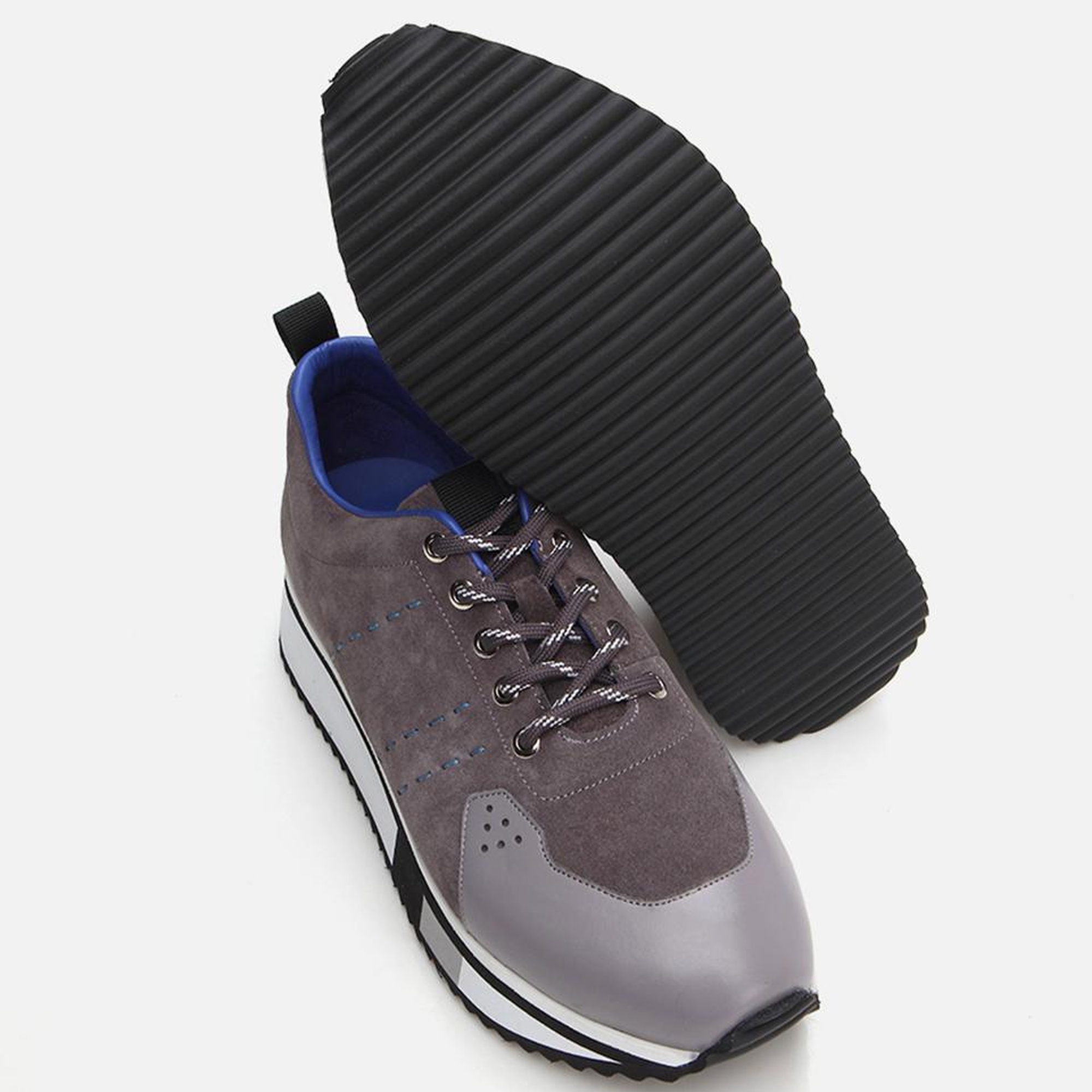 Erkek Deri Gri Spor Ayakkabı