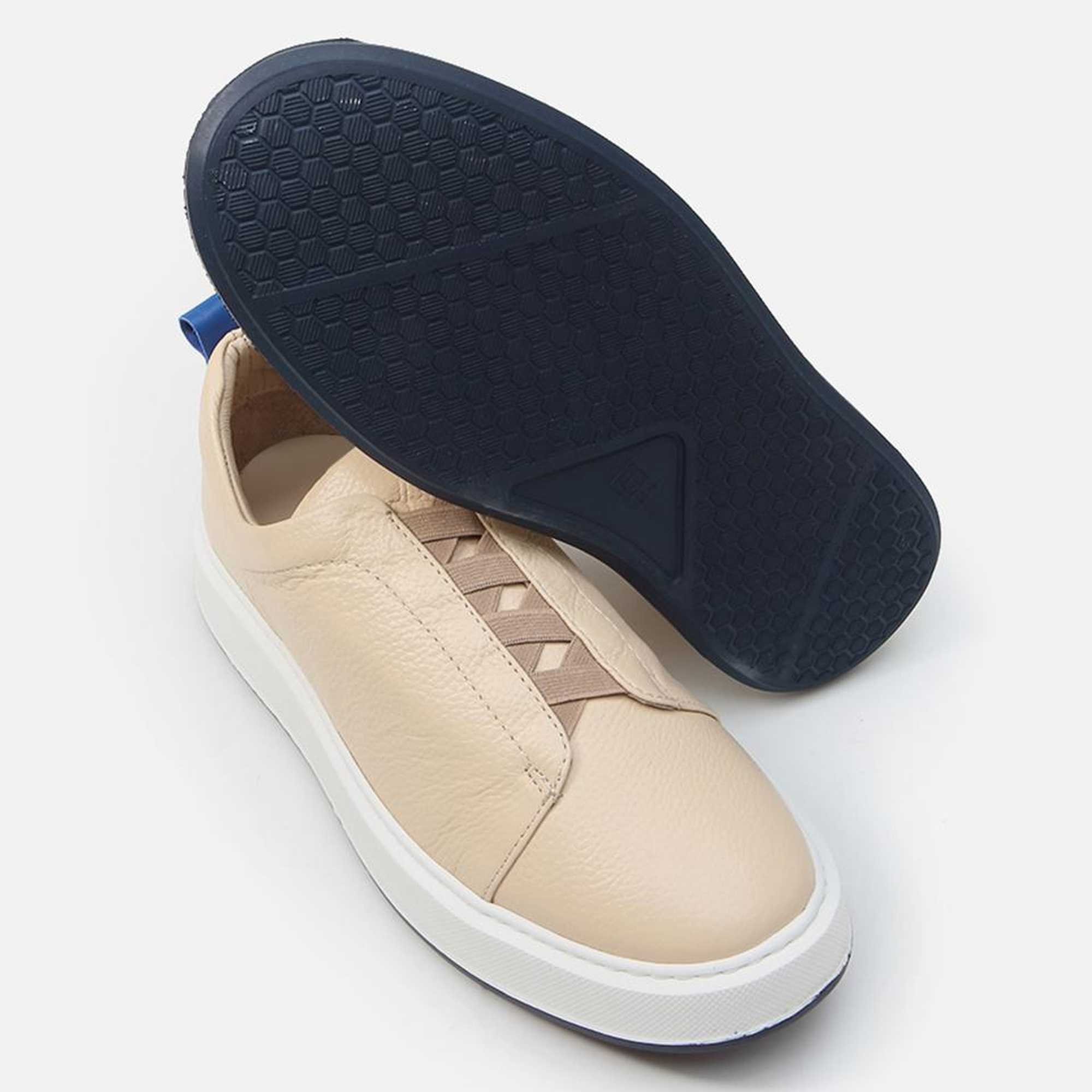 Erkek Deri Bej Günlük Ayakkabı