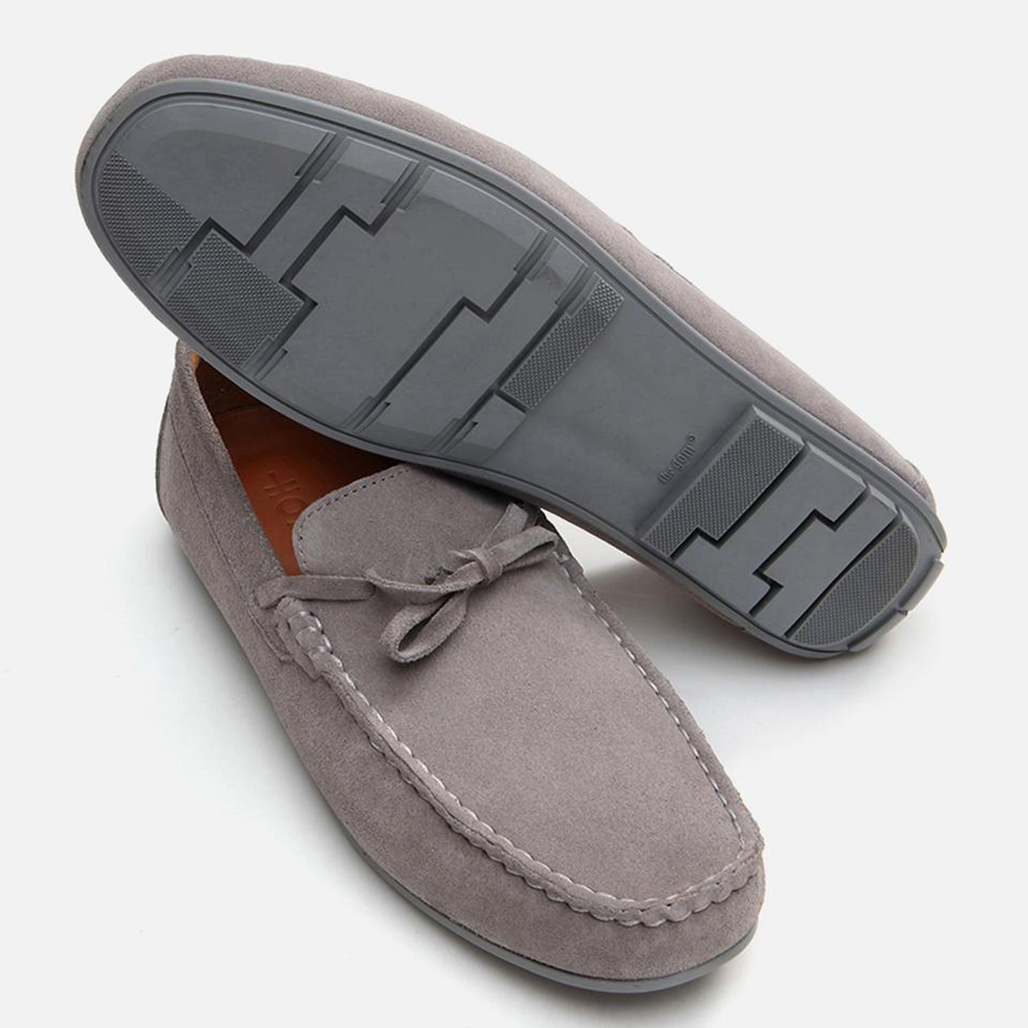 Erkek Deri Gri Loafer