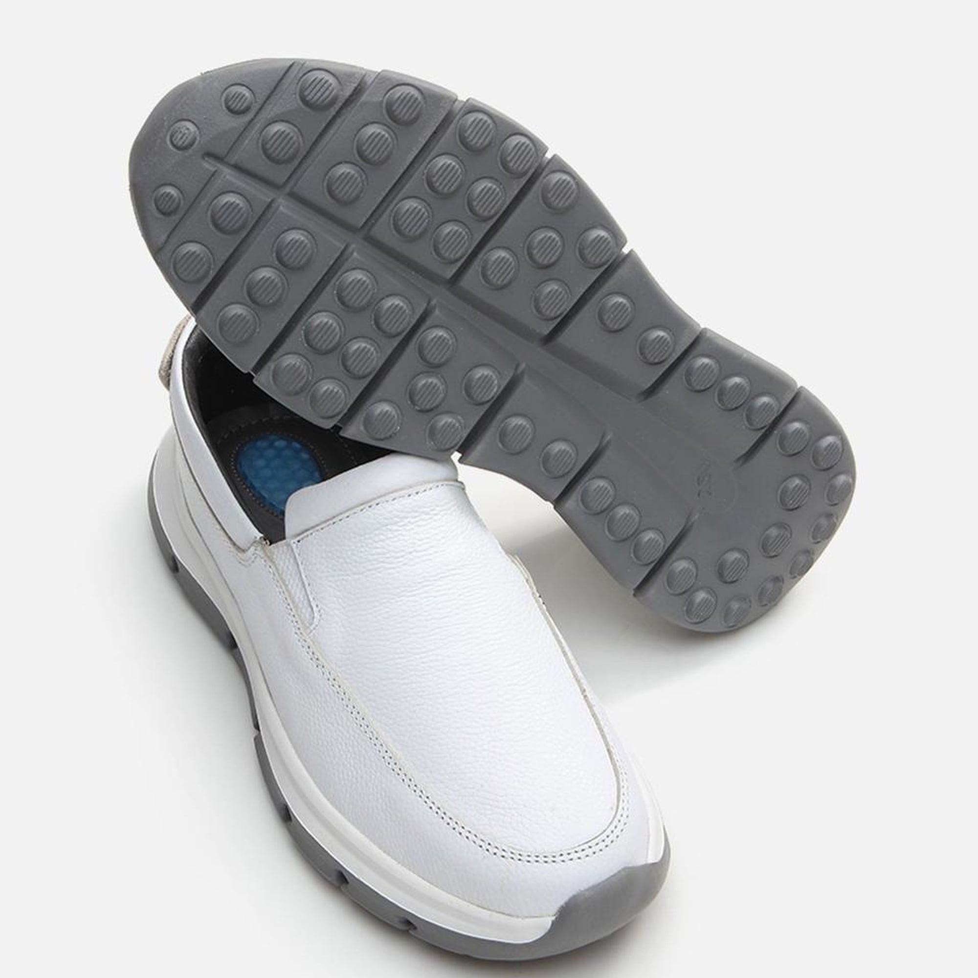 Erkek Deri Beyaz Spor Ayakkabı