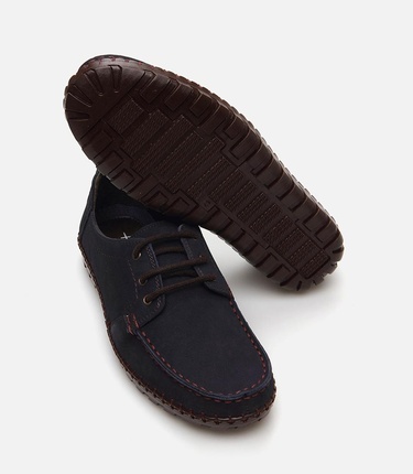  Erkek Deri Lacivert Günlük Ayakkabı