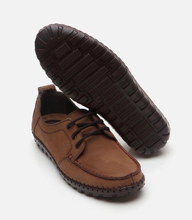  Erkek Deri Kahverengi Günlük Ayakkabı