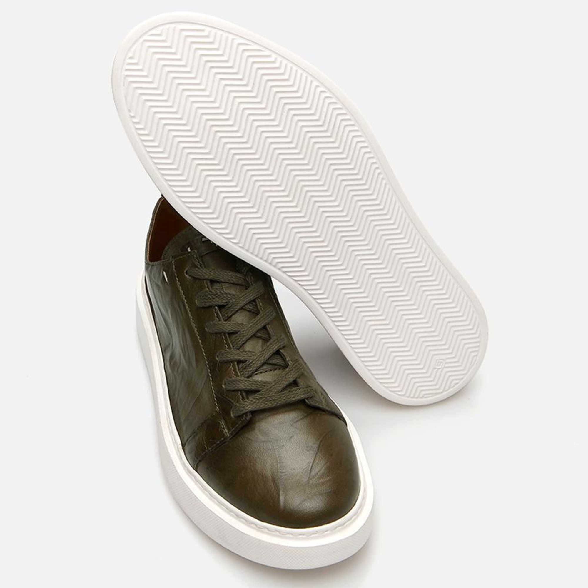 Erkek Deri Haki  Günlük Ayakkabı