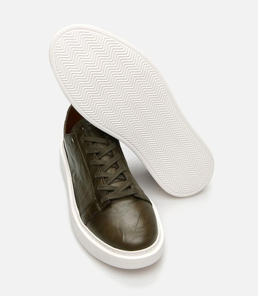  Erkek Deri Haki  Günlük Ayakkabı