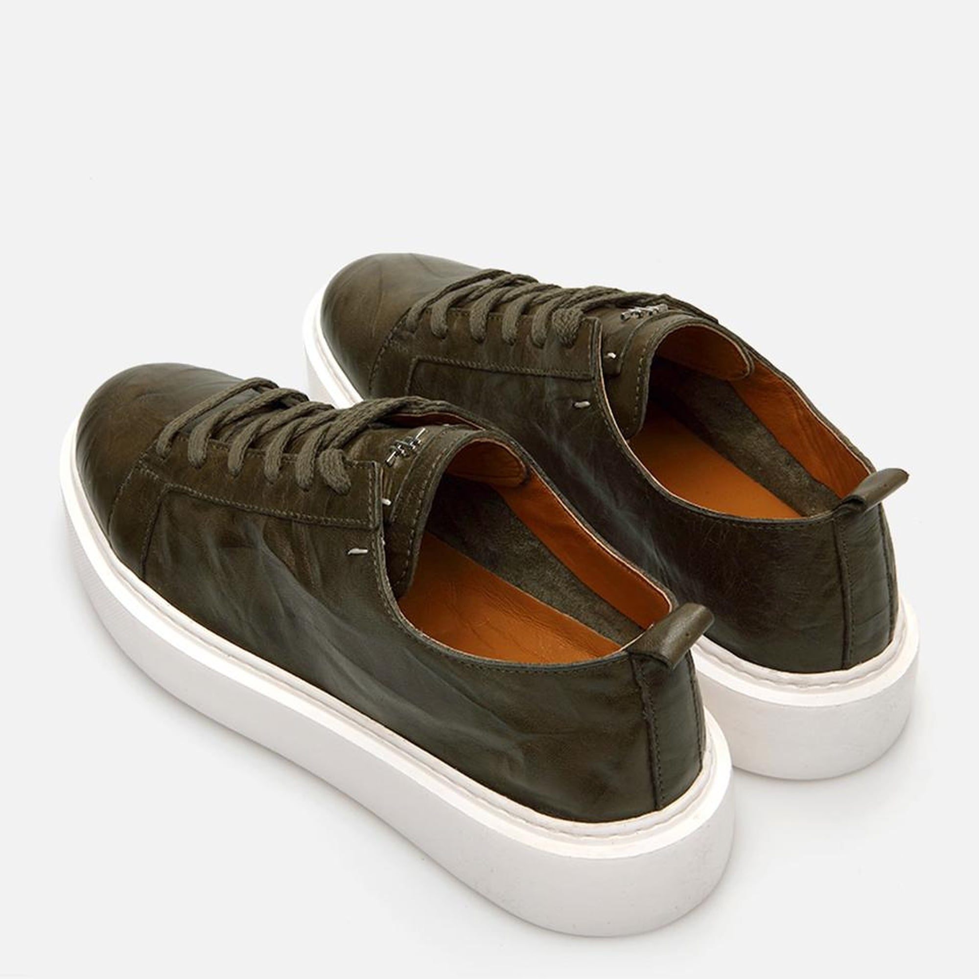 Erkek Deri Haki  Günlük Ayakkabı