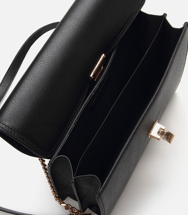  Kadın Deri Siyah Omuz Çantası