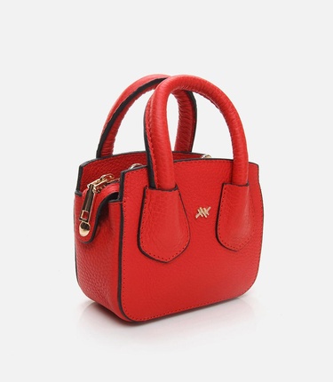  Kadın Deri Kırmızı Mini (Çapraz) Çanta