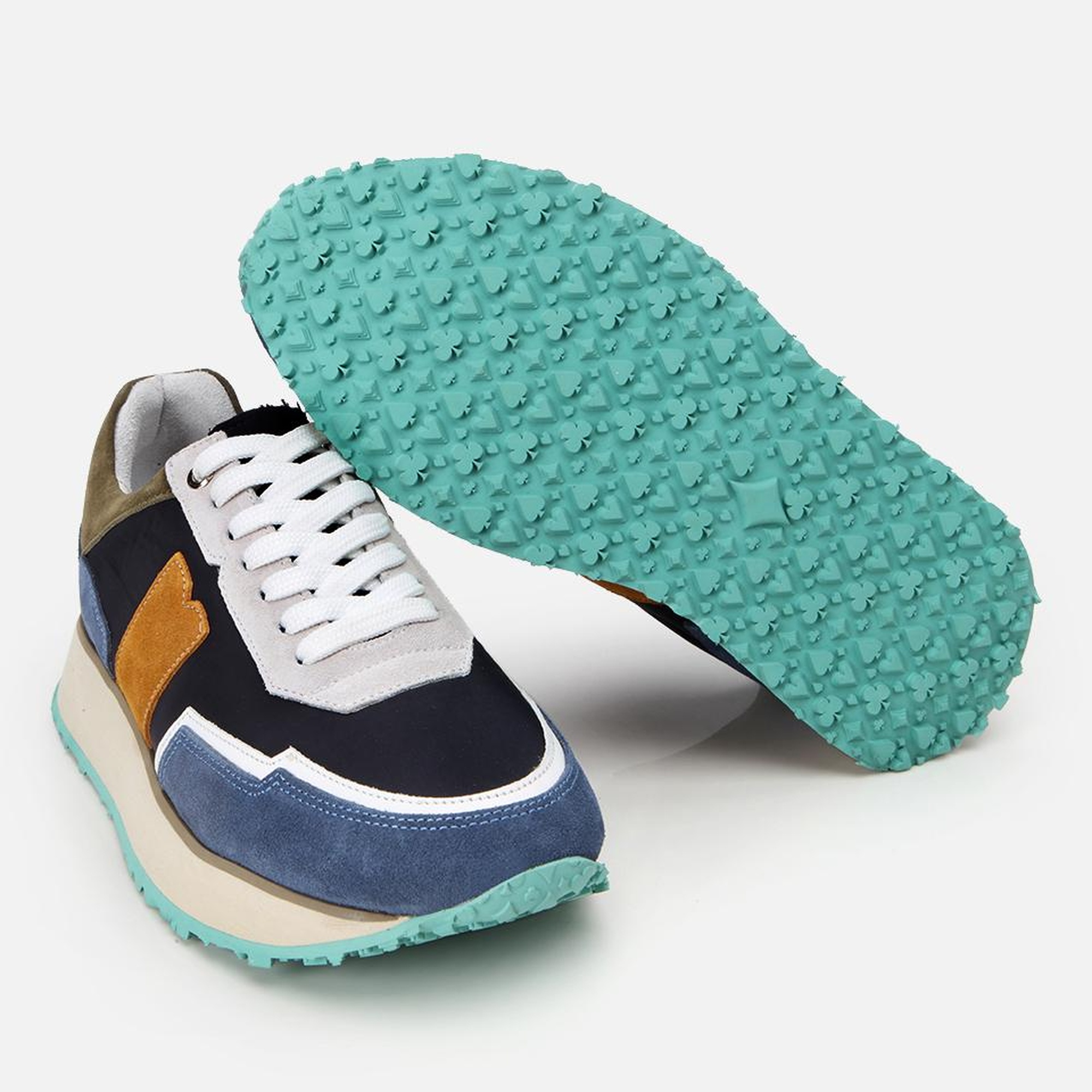 Erkek Deri Lacivert Spor Ayakkabı