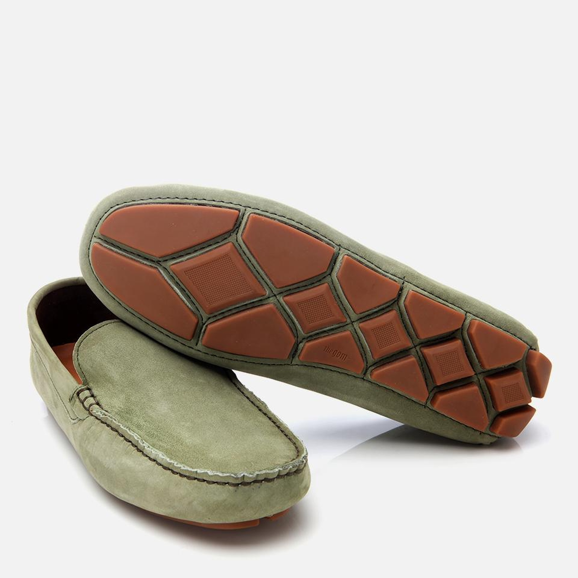 Erkek Nubuk Deri Yeşil  Hafif Tabanlı Günlük Loafer