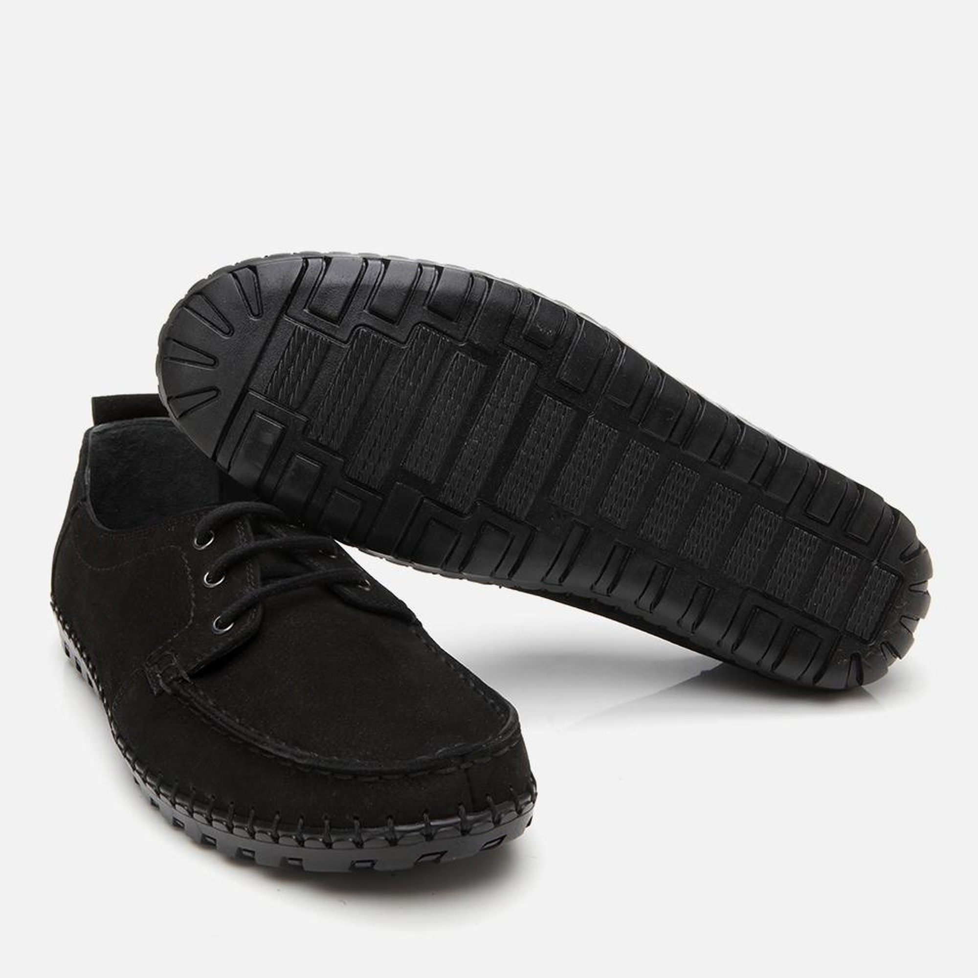 Erkek Nubuk Deri Siyah Rahat Günlük Loafer