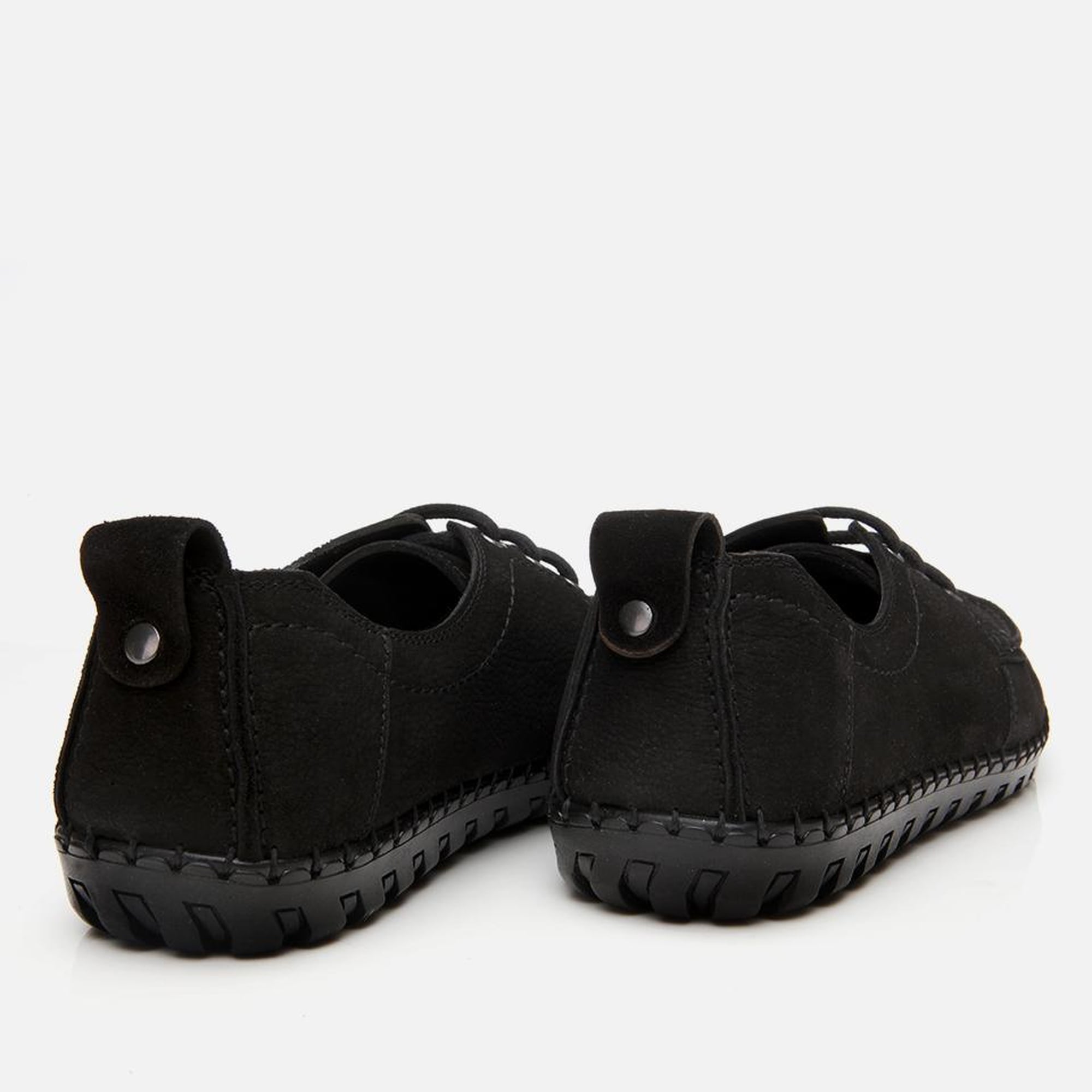 Erkek Nubuk Deri Siyah Rahat Günlük Loafer