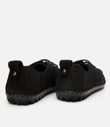  Erkek Nubuk Deri Siyah Rahat Günlük Loafer