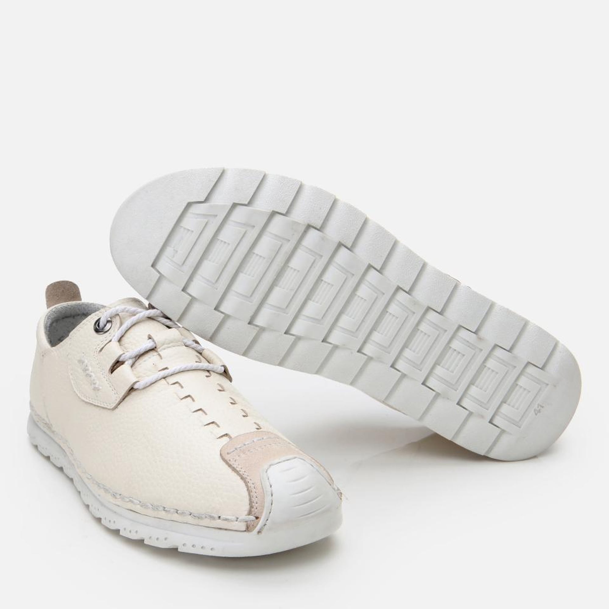 Erkek Deri Krem Comfort Düz Ayakkabı