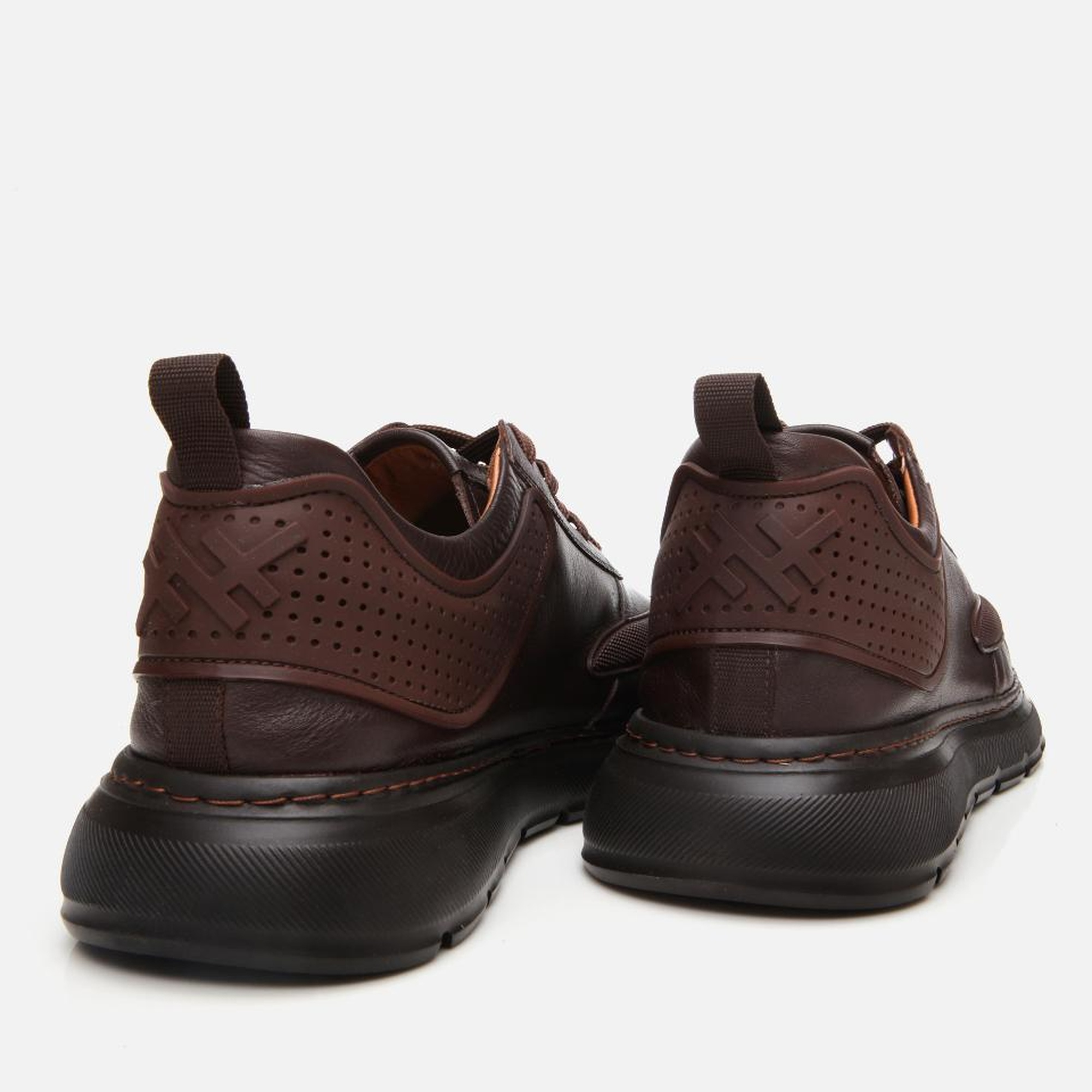 Erkek Deri Kahverengi Ultra Hafif Tabanlı Spor Ayakkabı