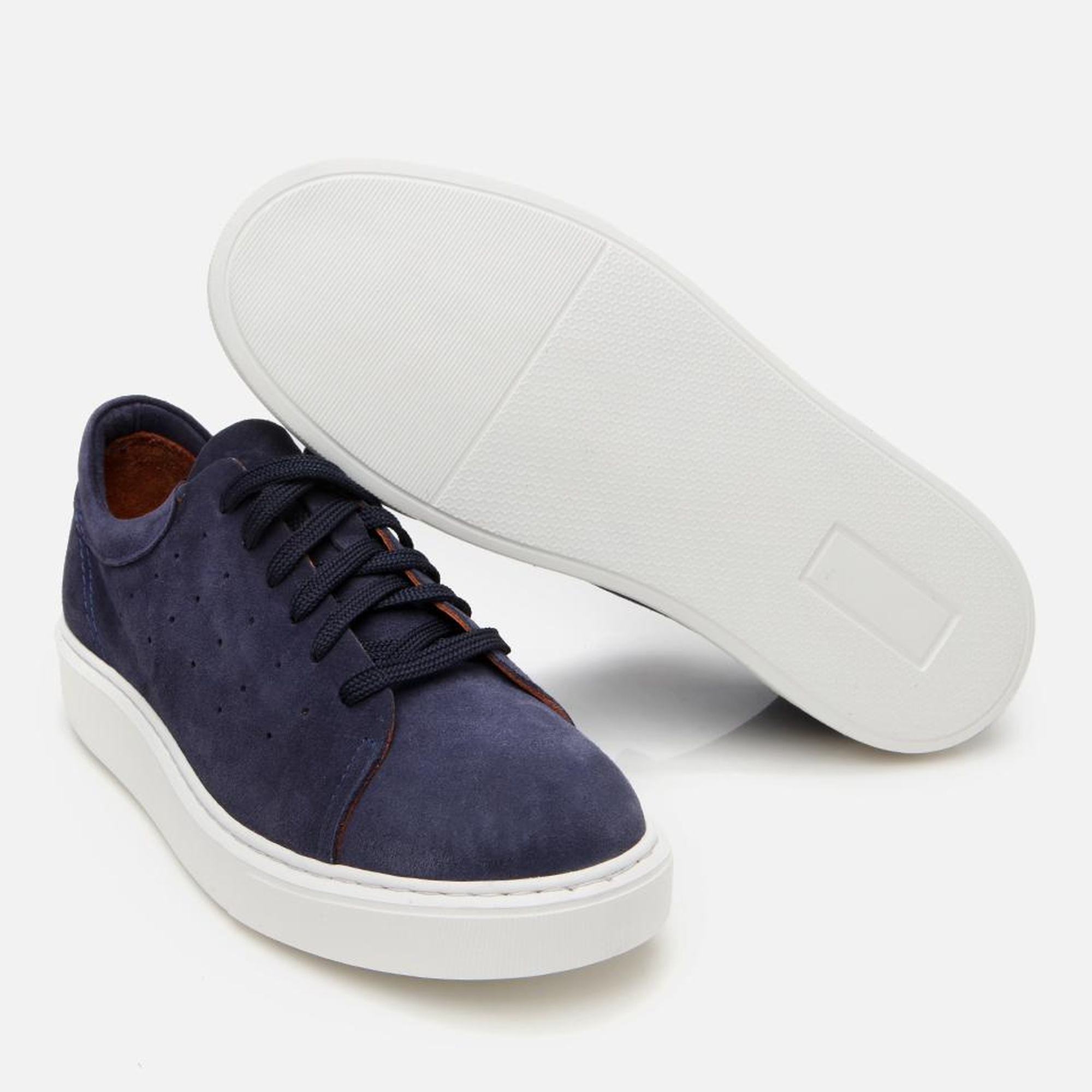 Erkek Süet Deri Lacivert Hafif Tabanlı Spor Ayakkabı