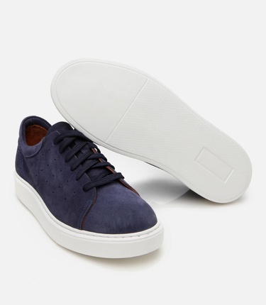  Erkek Süet Deri Lacivert Hafif Tabanlı Spor Ayakkabı