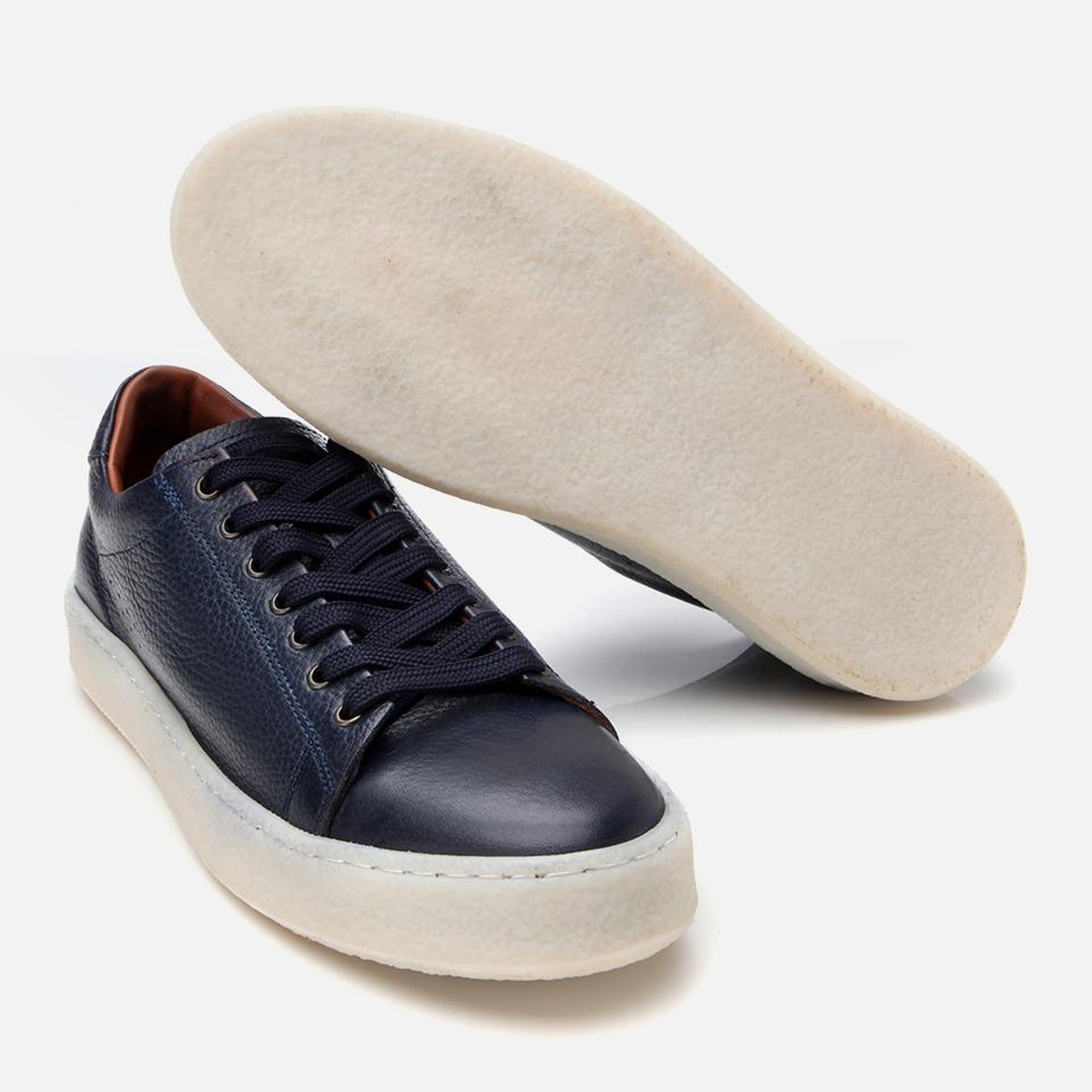 Erkek Deri Lacivert Spor Ayakkabı