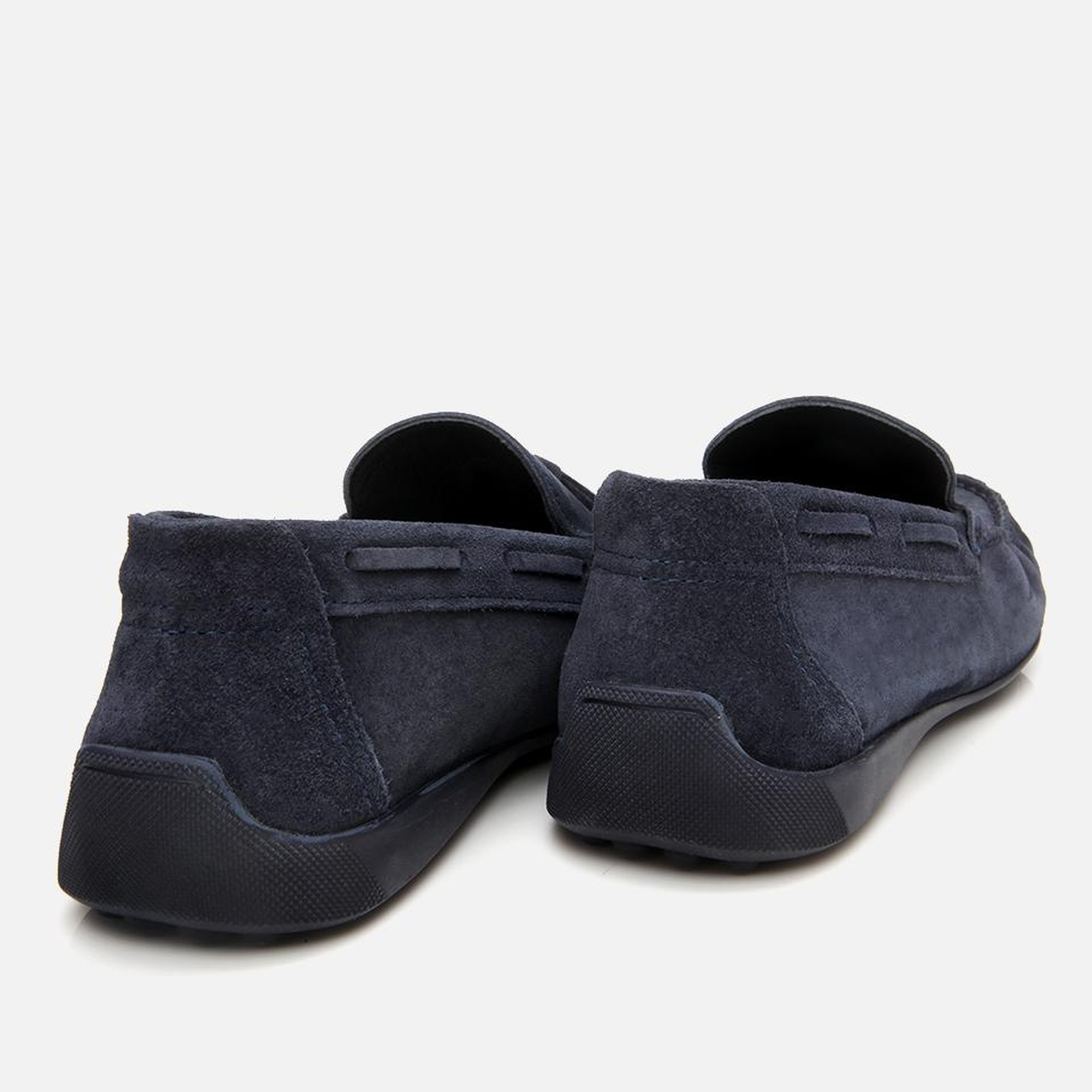 Erkek Süet Deri Lacivert Püskül Detaylı Günlük Loafer