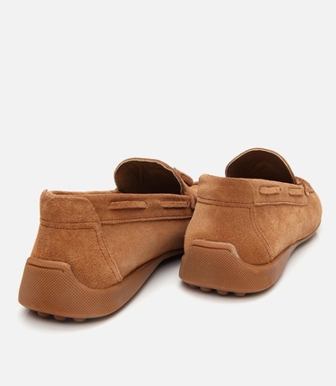  Erkek Süet Deri Taba Püskül Detaylı Günlük Loafer