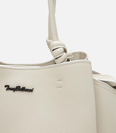  Kadın Deri Ekru Omuz Çantası