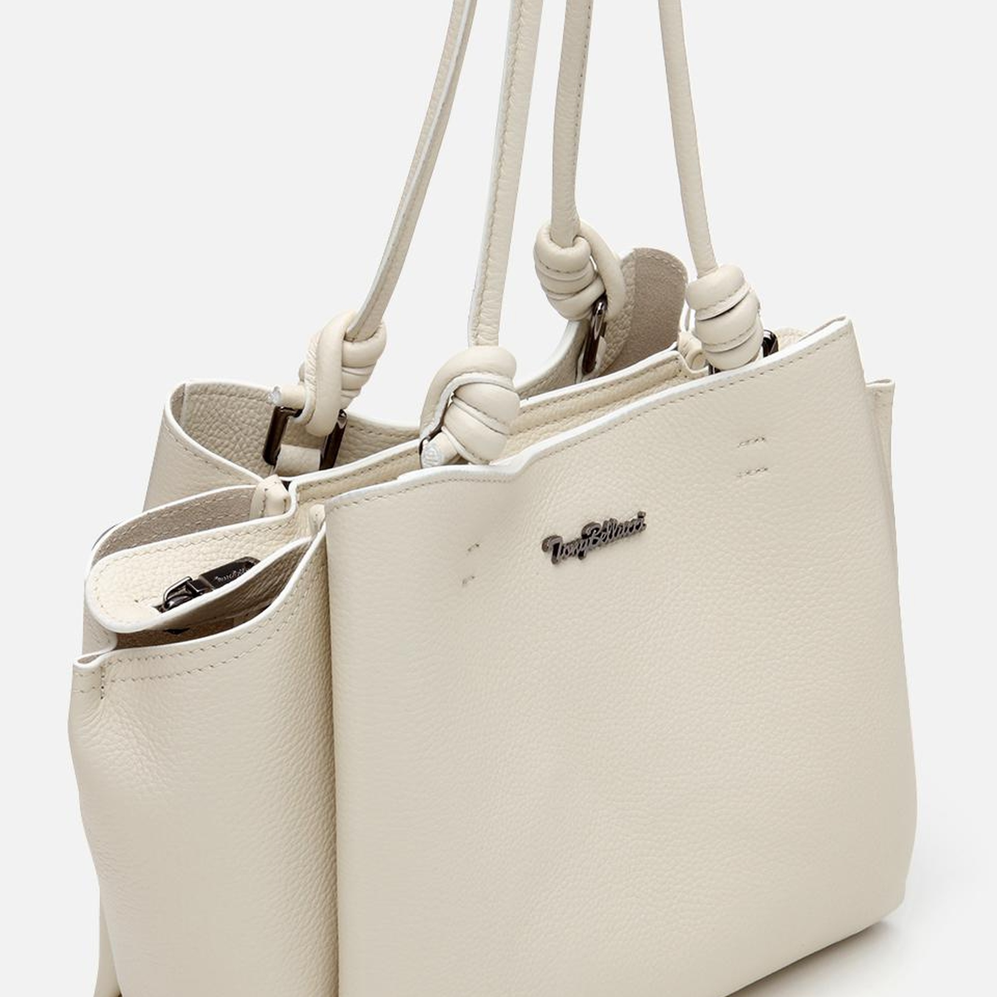 Kadın Deri Ekru Omuz Çantası