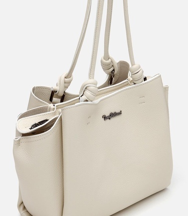  Kadın Deri Ekru Omuz Çantası