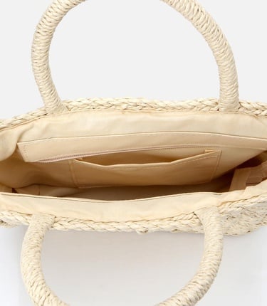  Kadın Hasır Bej Omuz Çantası
